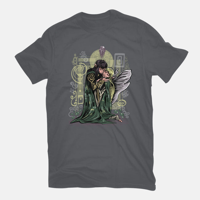 The Dark Kiss-Womens-Fitted-Tee-zascanauta