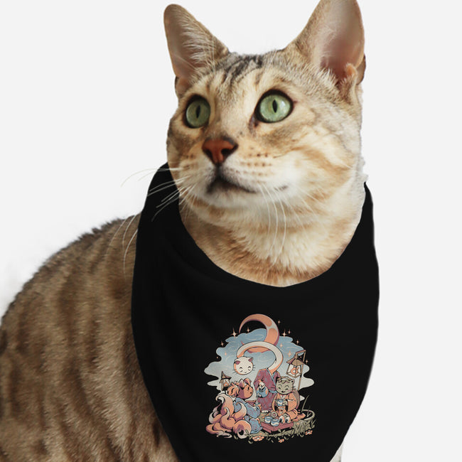 Night Tea-Cat-Bandana-Pet Collar-ilustrata