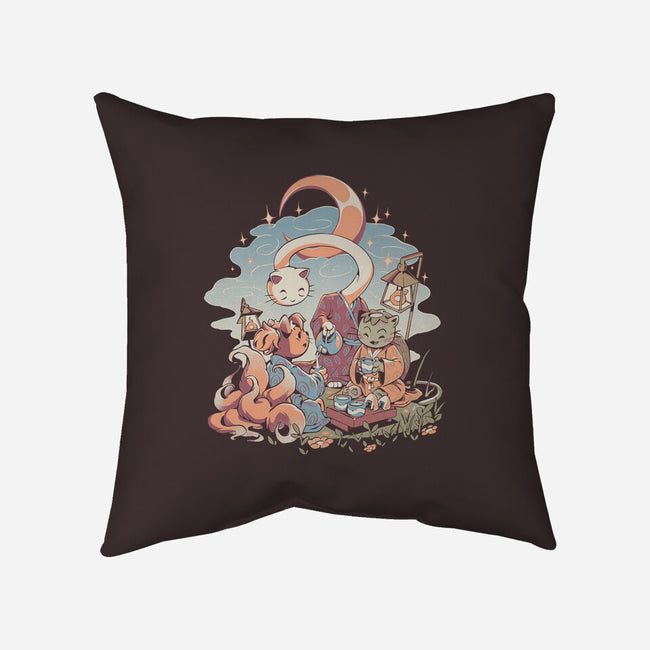 Night Tea-None-Removable Cover w Insert-Throw Pillow-ilustrata