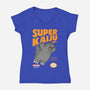 Super Kaiju-Womens-V-Neck-Tee-pigboom