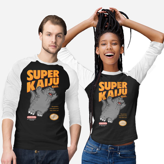 Super Kaiju-Unisex-Baseball-Tee-pigboom