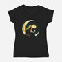 Magic Cat Moon-Womens-V-Neck-Tee-Vallina84