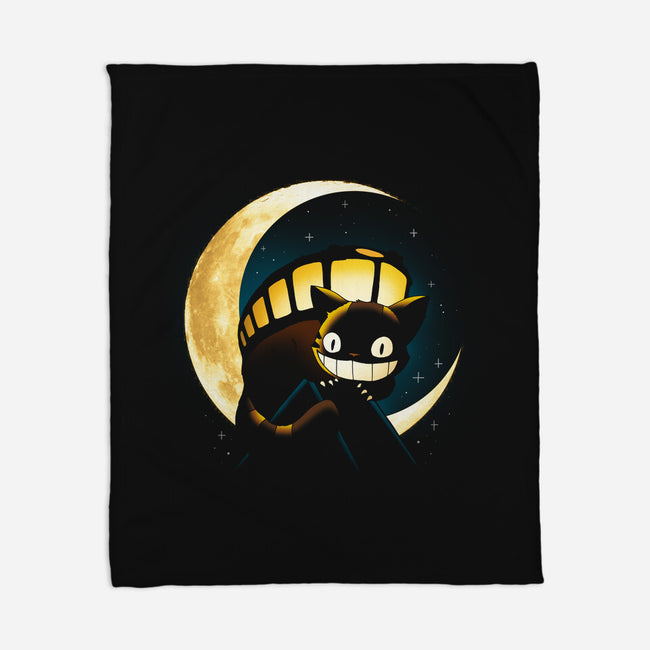 Magic Cat Moon-None-Fleece-Blanket-Vallina84