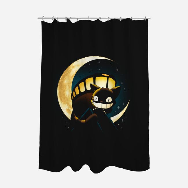 Magic Cat Moon-None-Polyester-Shower Curtain-Vallina84