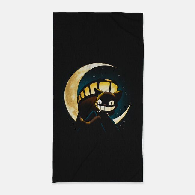 Magic Cat Moon-None-Beach-Towel-Vallina84