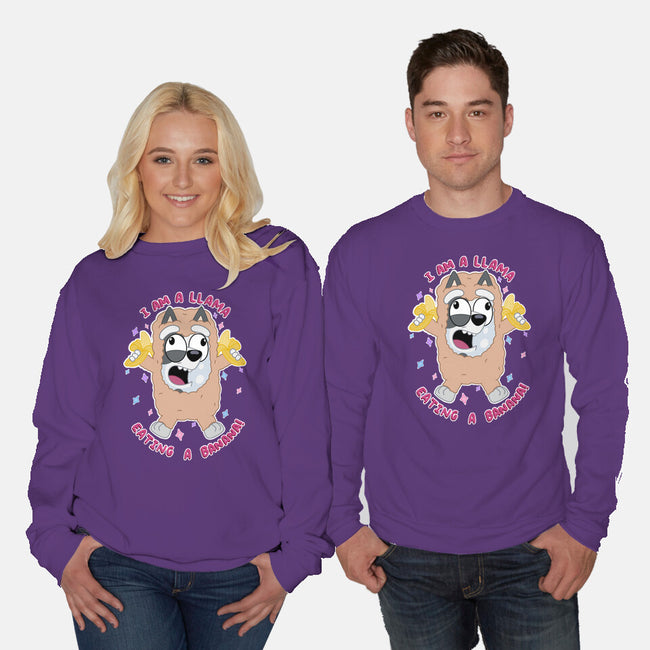 I Am A Llama-Unisex-Crew Neck-Sweatshirt-Alexhefe