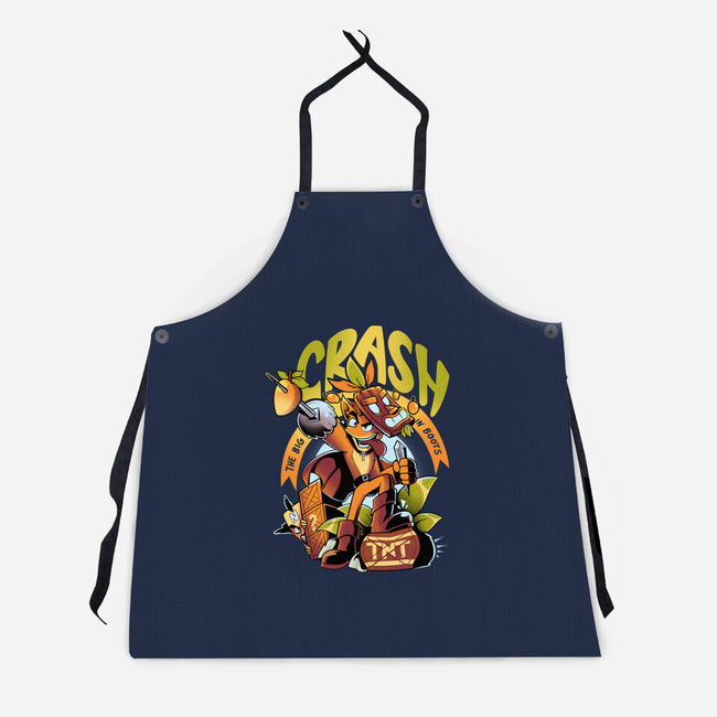 The Big Crash In Boots-Unisex-Kitchen-Apron-Julio