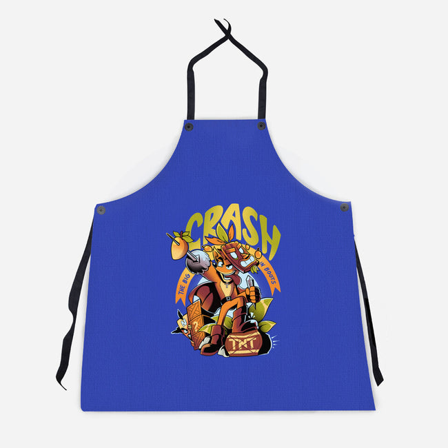 The Big Crash In Boots-Unisex-Kitchen-Apron-Julio