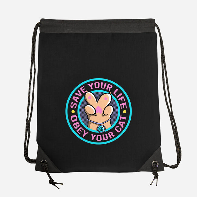 Obey Your Cat-None-Drawstring-Bag-leepianti