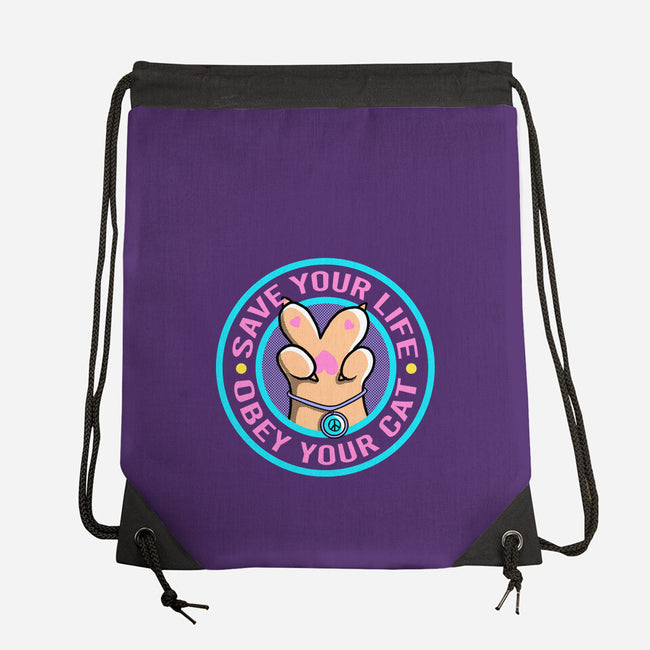 Obey Your Cat-None-Drawstring-Bag-leepianti