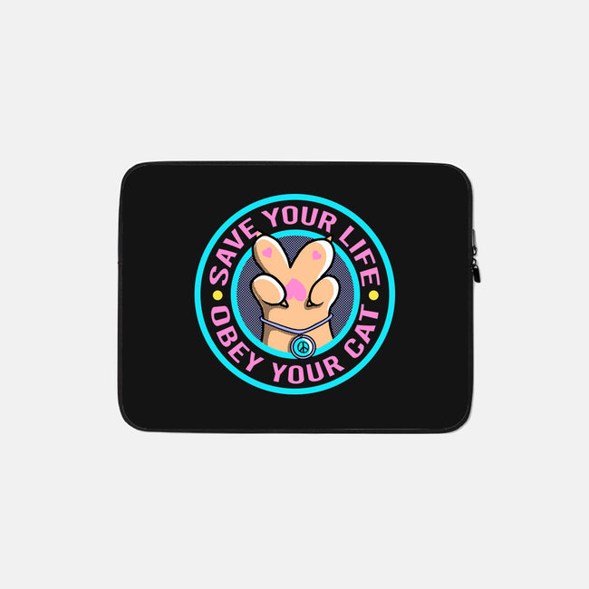 Obey Your Cat-None-Zippered-Laptop Sleeve-leepianti