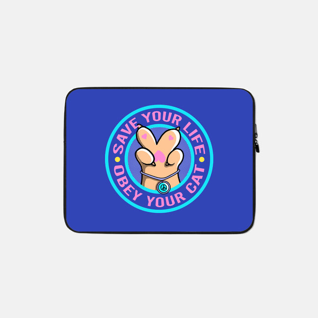 Obey Your Cat-None-Zippered-Laptop Sleeve-leepianti