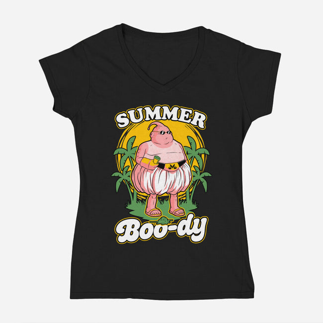 Summer Boo-dy-Womens-V-Neck-Tee-Studio Mootant