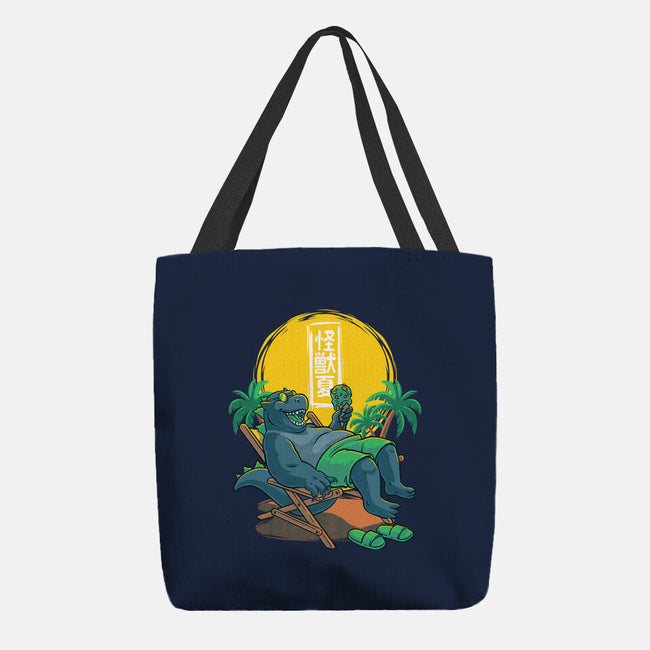 Kaiju Summer Ice Cream-None-Basic Tote-Bag-Studio Mootant