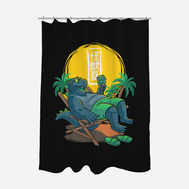 Kaiju Summer Ice Cream-None-Polyester-Shower Curtain-Studio Mootant