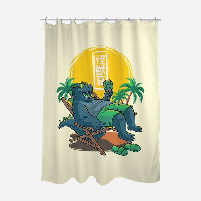 Kaiju Summer Ice Cream-None-Polyester-Shower Curtain-Studio Mootant