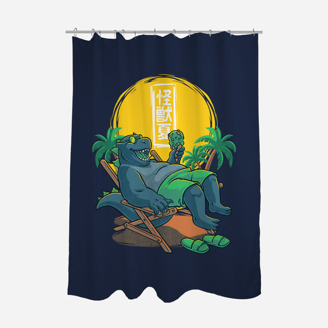 Kaiju Summer Ice Cream-None-Polyester-Shower Curtain-Studio Mootant