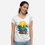 Kaiju Summer Ice Cream-Womens-V-Neck-Tee-Studio Mootant