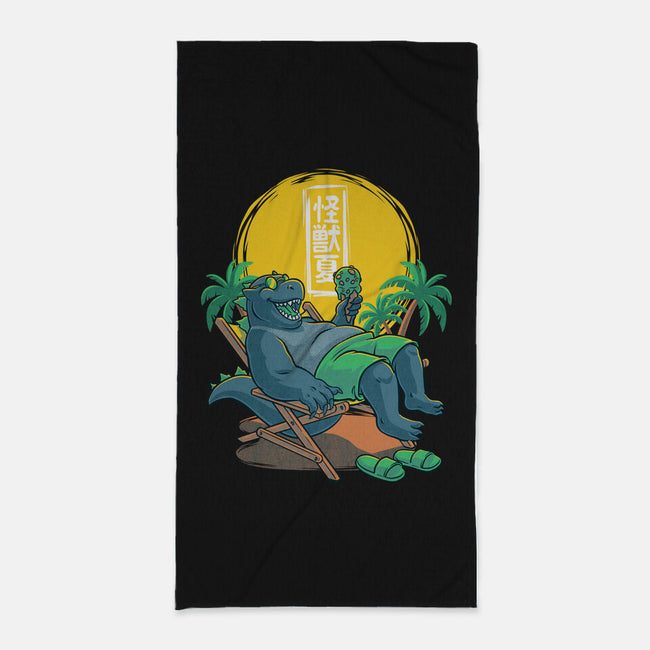 Kaiju Summer Ice Cream-None-Beach-Towel-Studio Mootant