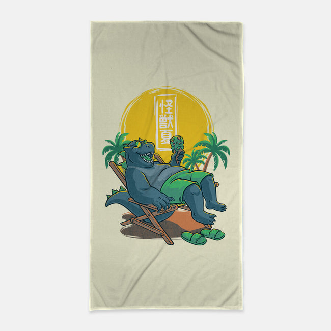 Kaiju Summer Ice Cream-None-Beach-Towel-Studio Mootant