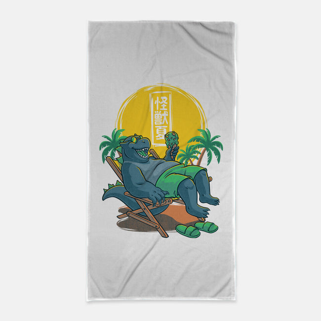 Kaiju Summer Ice Cream-None-Beach-Towel-Studio Mootant