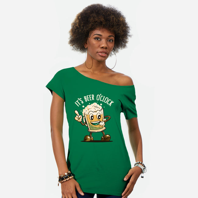 Beer Time-Womens-Off Shoulder-Tee-koalastudio