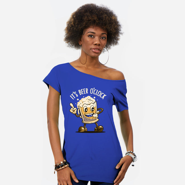 Beer Time-Womens-Off Shoulder-Tee-koalastudio