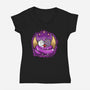 My Cat Love-Womens-V-Neck-Tee-nickzzarto