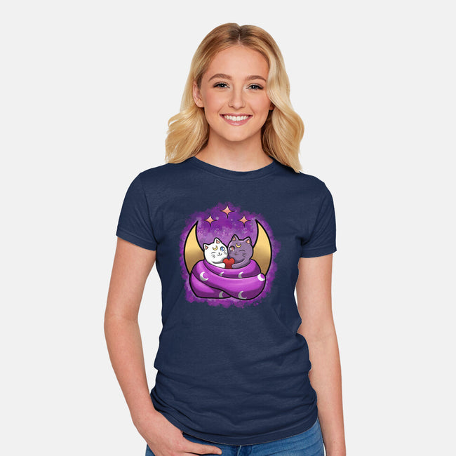 My Cat Love-Womens-Fitted-Tee-nickzzarto