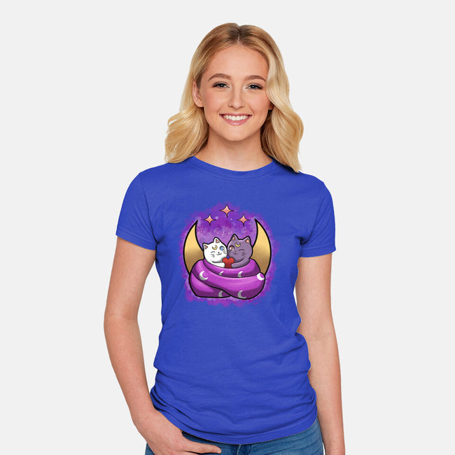 My Cat Love-Womens-Fitted-Tee-nickzzarto