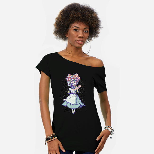 Alice Mushroom-Womens-Off Shoulder-Tee-tobefonseca