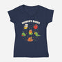 Hungry Birds-Womens-V-Neck-Tee-tobefonseca