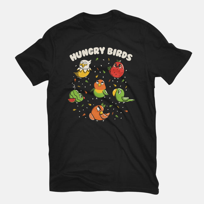 Hungry Birds-Mens-Heavyweight-Tee-tobefonseca