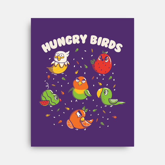 Hungry Birds-None-Stretched-Canvas-tobefonseca