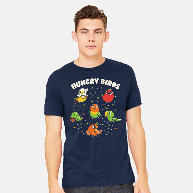 Hungry Birds-Mens-Heavyweight-Tee-tobefonseca