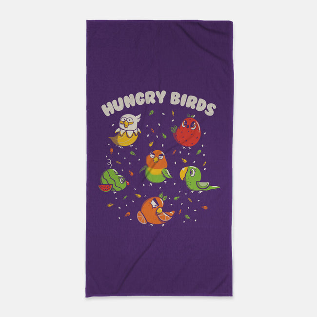 Hungry Birds-None-Beach-Towel-tobefonseca