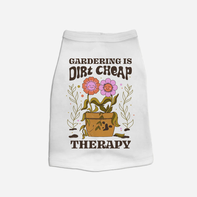 Gardening Is Dirt Cheap Therapy-Cat-Basic-Pet Tank-tobefonseca