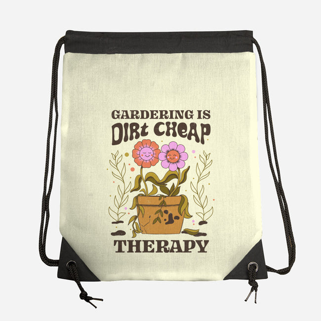 Gardening Is Dirt Cheap Therapy-None-Drawstring-Bag-tobefonseca