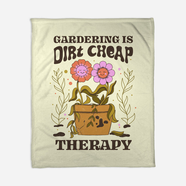 Gardening Is Dirt Cheap Therapy-None-Fleece-Blanket-tobefonseca