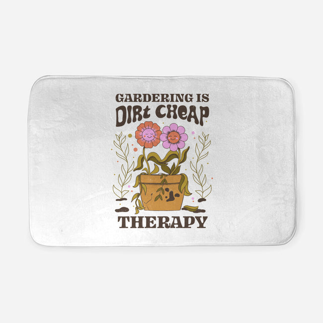 Gardening Is Dirt Cheap Therapy-None-Memory Foam-Bath Mat-tobefonseca