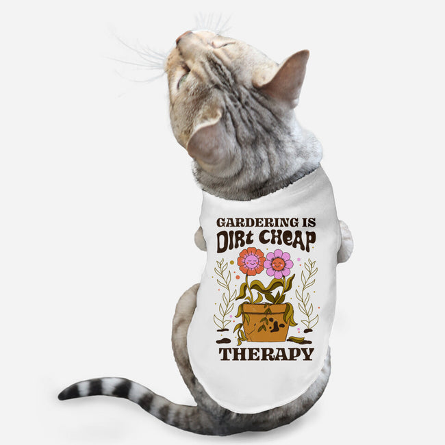 Gardening Is Dirt Cheap Therapy-Cat-Basic-Pet Tank-tobefonseca