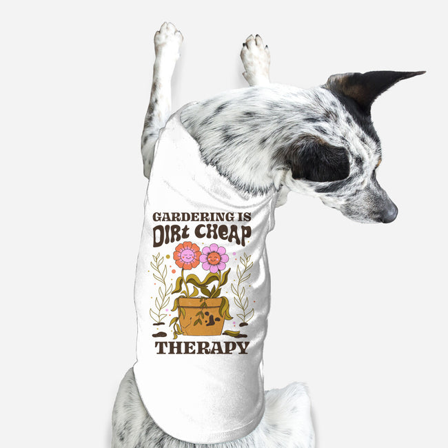 Gardening Is Dirt Cheap Therapy-Dog-Basic-Pet Tank-tobefonseca