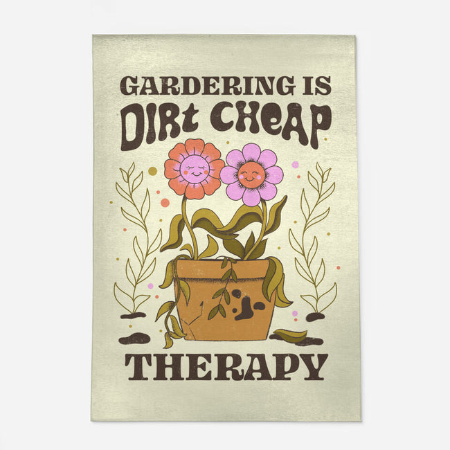 Gardening Is Dirt Cheap Therapy-None-Outdoor-Rug-tobefonseca