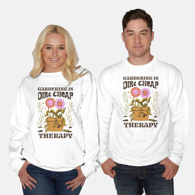 Gardening Is Dirt Cheap Therapy-Unisex-Crew Neck-Sweatshirt-tobefonseca