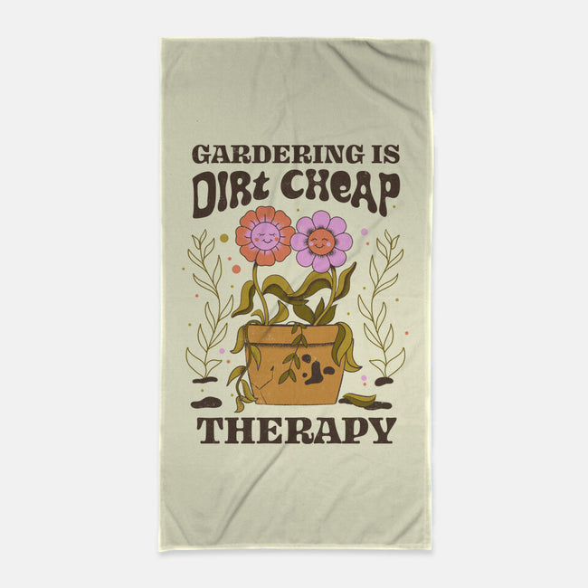 Gardening Is Dirt Cheap Therapy-None-Beach-Towel-tobefonseca