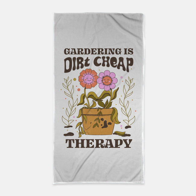 Gardening Is Dirt Cheap Therapy-None-Beach-Towel-tobefonseca