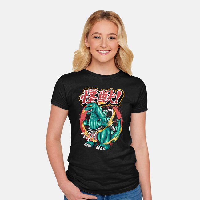 Godzillarge Size-Womens-Fitted-Tee-spoilerinc