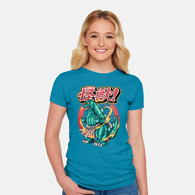 Godzillarge Size-Womens-Fitted-Tee-spoilerinc