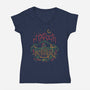 Red Turtle Van Life-Womens-V-Neck-Tee-Aarons Art Room