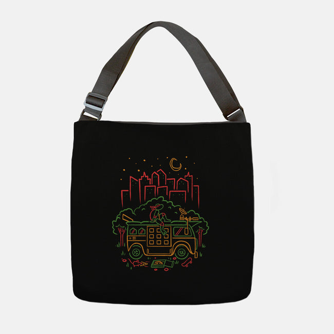 Red Turtle Van Life-None-Adjustable Tote-Bag-Aarons Art Room